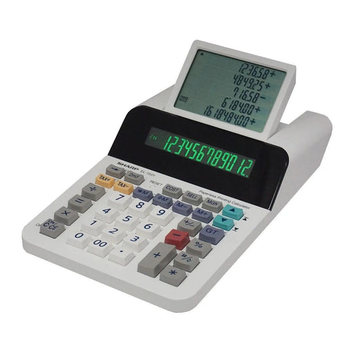 Sharp EL-1501 compact paperless printing calculator with large display, sold by Underwood Distributing Co.