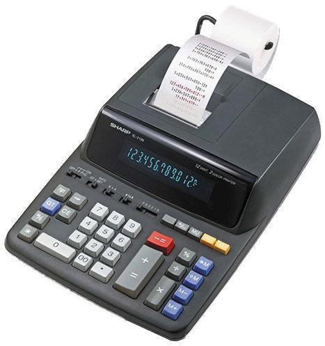 Sharp EL-2196BL - 12 Digit Printing Calculator - Underwood Distributing Co.