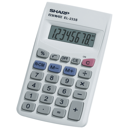 Sharp EL-233SB - 8 Digit Pocket Calculator - Underwood Distributing Co.