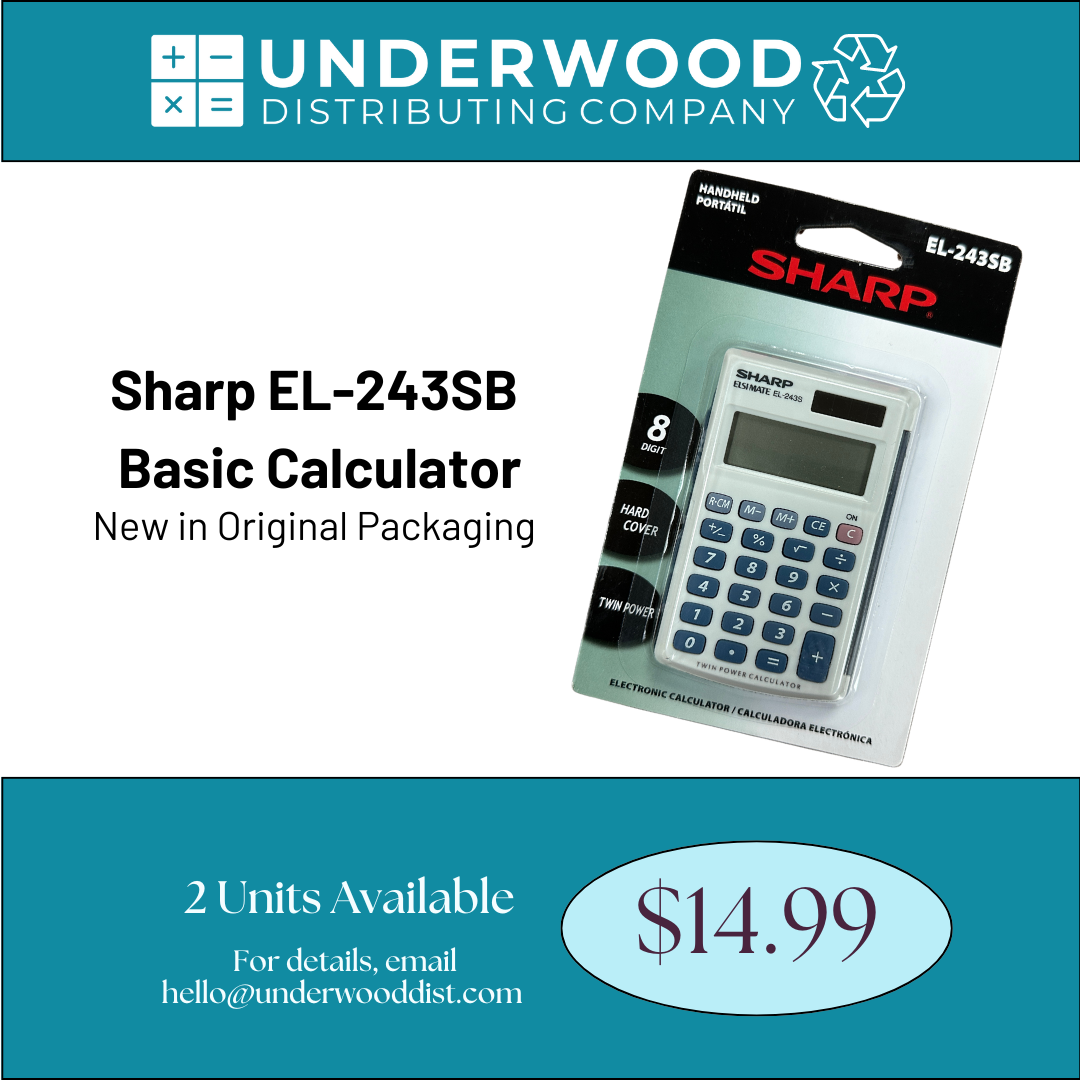 Sharp EL-243SB Basic Calculator, New in Original Packaging, 2 units Available for $14.99 each