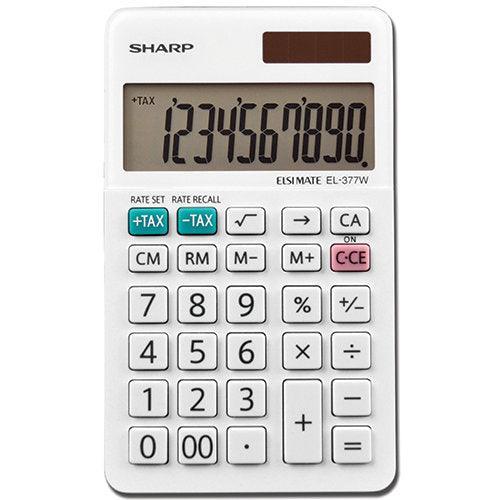 Sharp EL-377WB - 10 Digit Professional Handheld Calculator - Underwood Distributing Co.