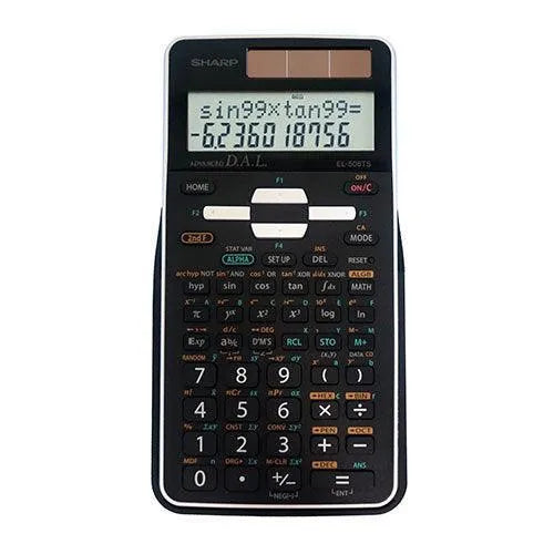 Sharp EL-506TSBBW advanced scientific calculator with display, offered by Underwood Distributing Co.