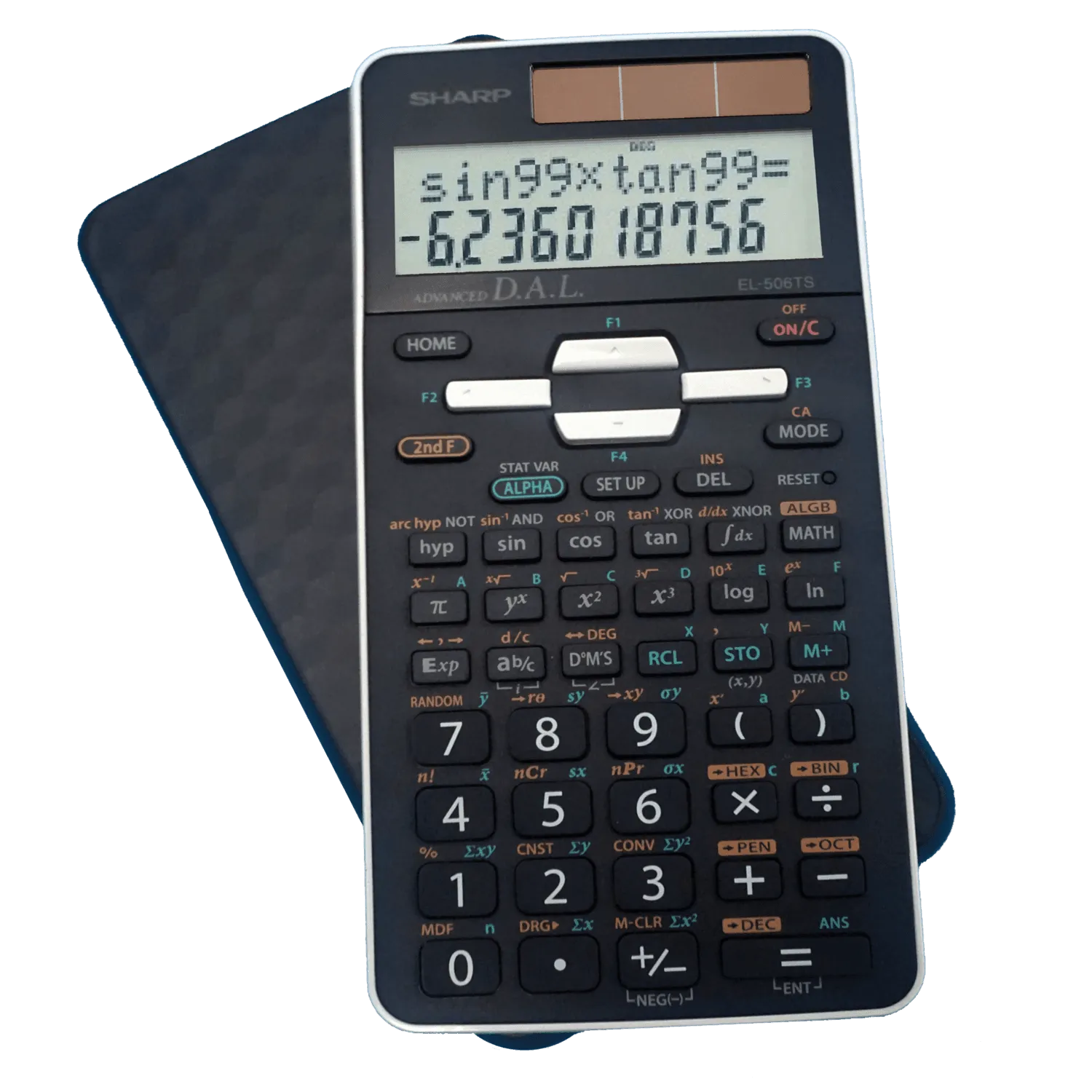Sharp EL-506TSBBW advanced scientific calculator with display, distributed by Underwood Distributing Co.