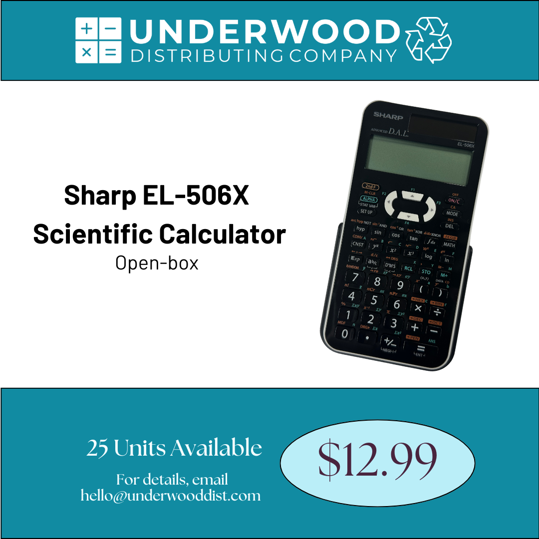 Sharp EL-506X Scientific Calculator, Open-Box, 25 units available for $12.99 each
