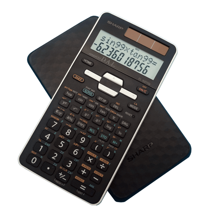 Sharp EL-531TGBBW - Scientific Calculator with 2 Line Display - Black - Underwood Distributing Co.