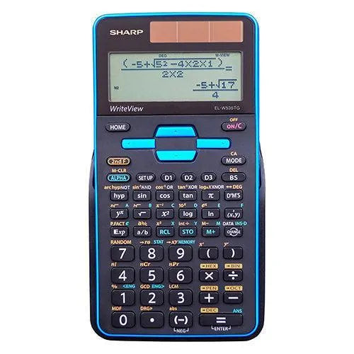 Sharp EL-W535T scientific calculator with WriteView 4-line display, offered by Underwood Distributing Co.