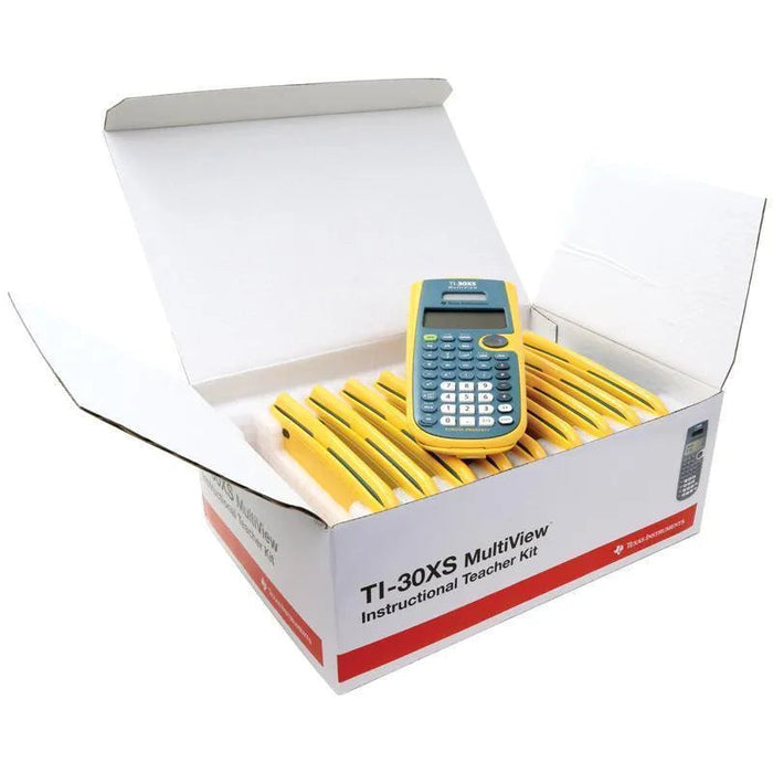 Texas Instruments TI-30XS MultiView EZ-Spot yellow classroom calculator pack of 30 in box
