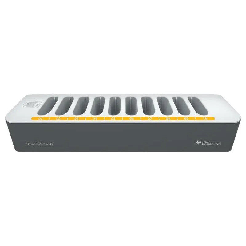 Texas Instruments TI-84 Plus CE charging station with 10 slots, distributed by Underwood