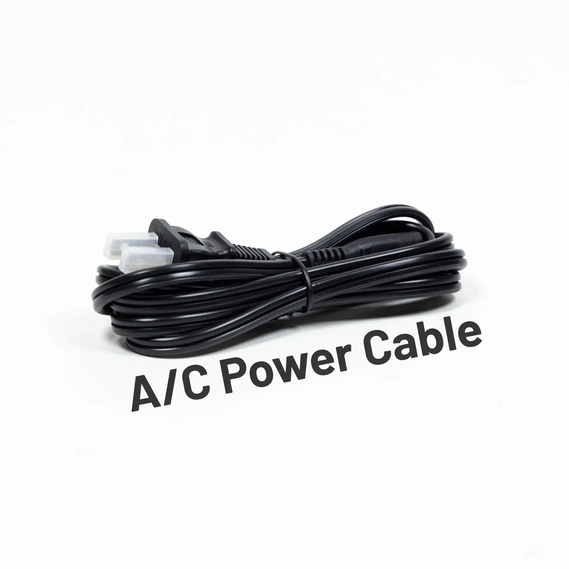 Black A/C power cable for Texas Instruments calculator charging station, Underwood Distributing Co.