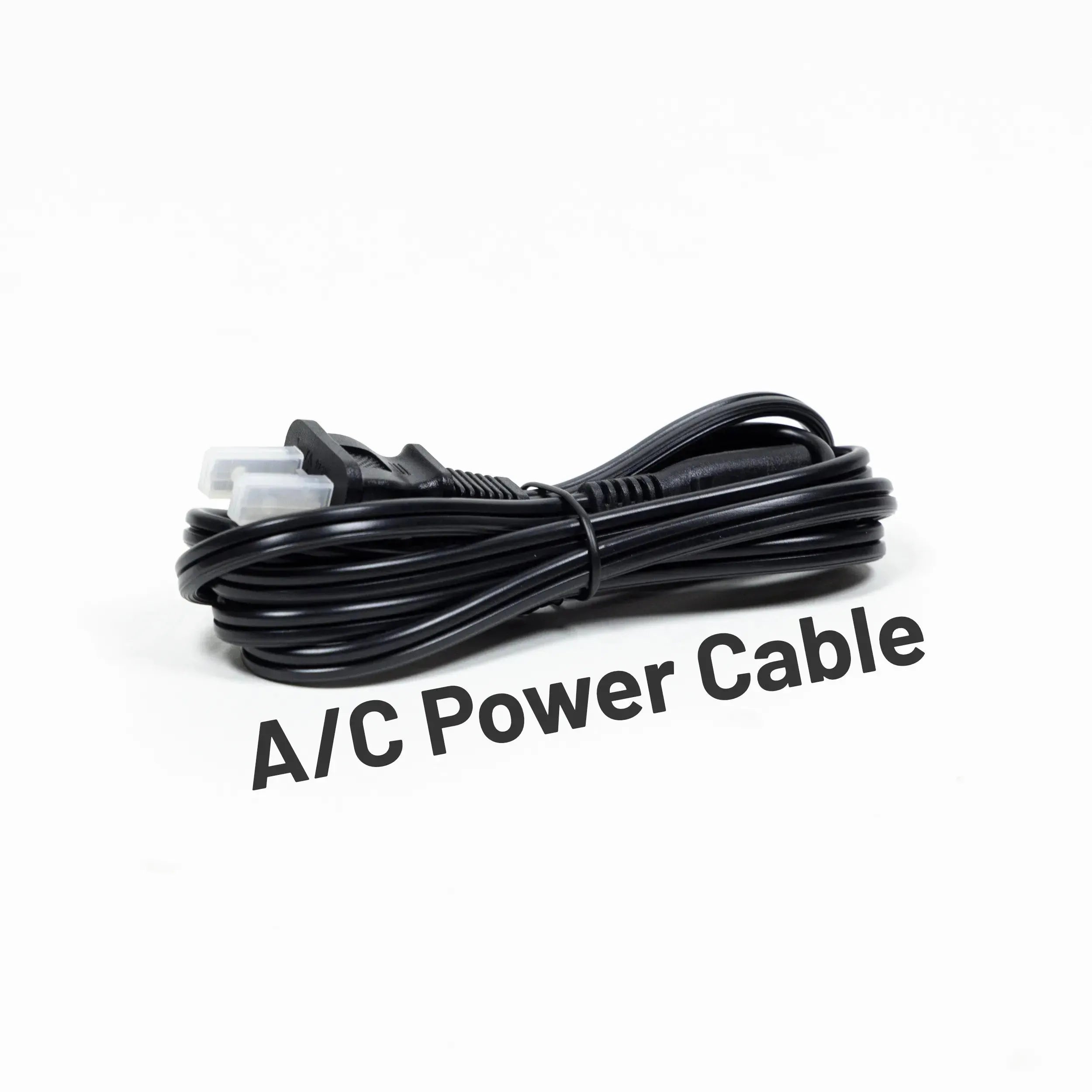 Black A/C power cable for Texas Instruments calculator charging station, Underwood Distributing Co.