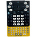 TI-Nspire Touchpad calculator keypad with yellow school property label, numeric and letter keys