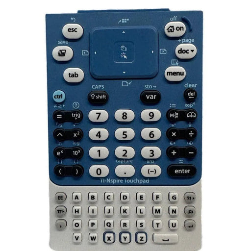 TI-Nspire Touchpad keypad with full scientific calculator functions, blue and white buttons