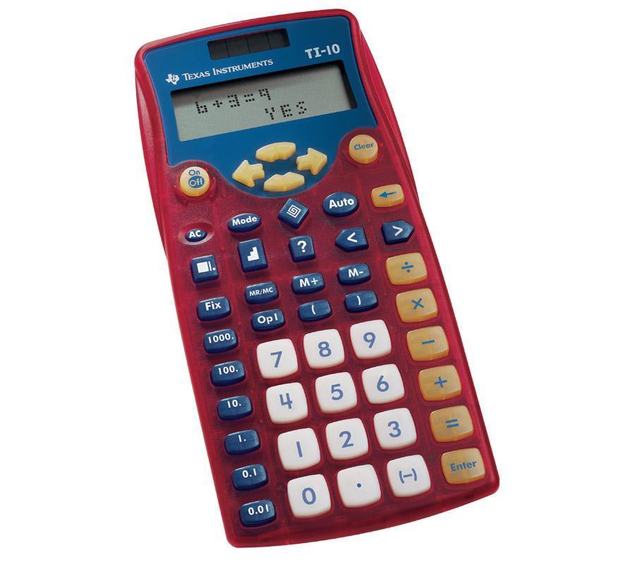 TI-10 Elementary Calculator (Bulk Packaging) - Underwood Distributing Co.