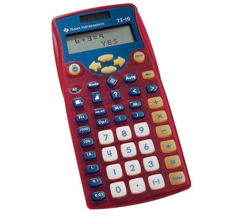 TI-10 Elementary Calculator - Teacher's Pack of 10 - Underwood Distributing Co.