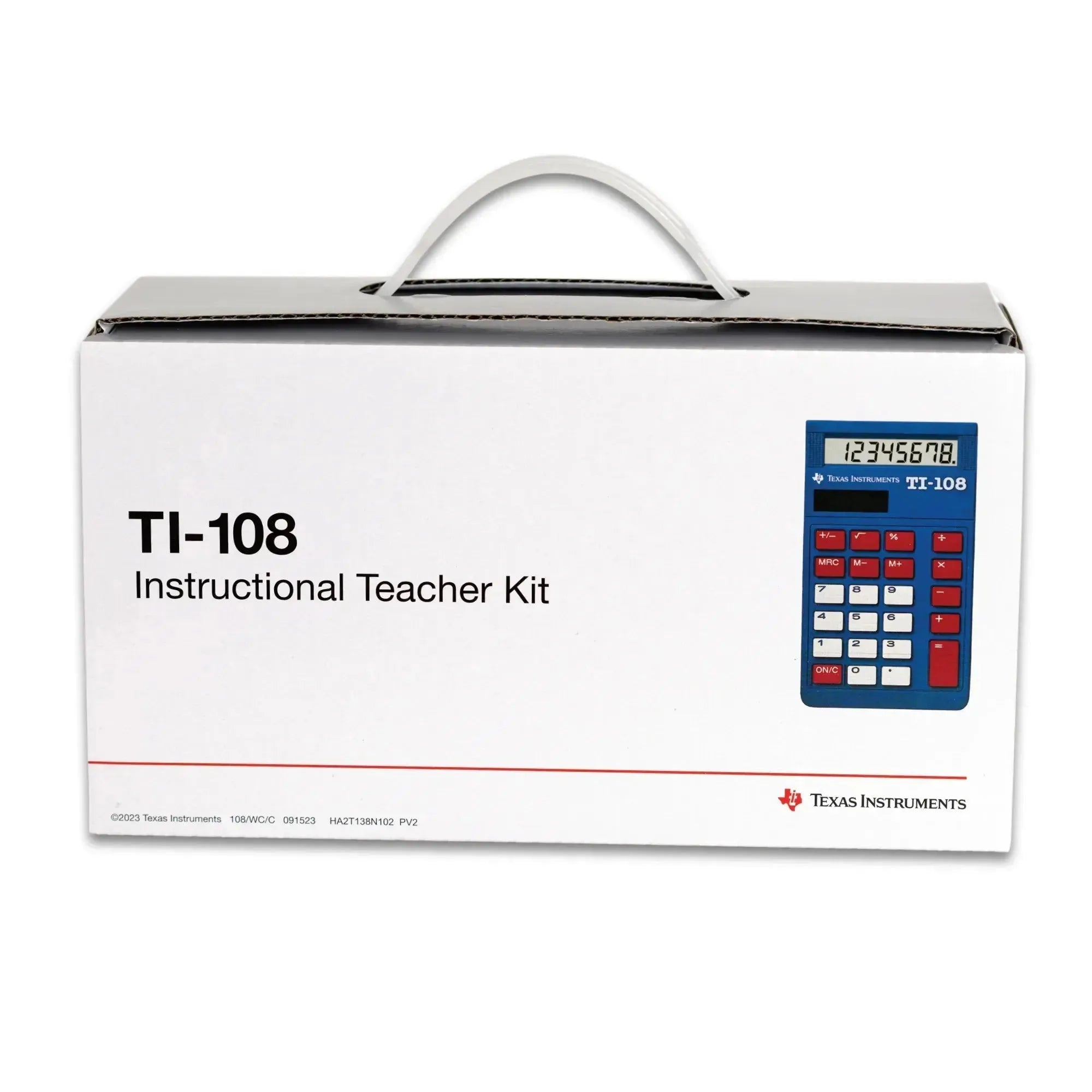Texas Instruments TI-108 Elementary Calculator Teacher Kit box from Underwood Distributing Co.