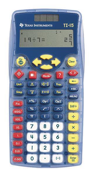 TI-15 Explorer Elementary Calculator - Class Pack of 30 - Underwood Distributing Co.