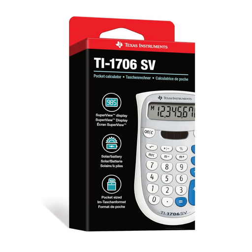 TI-1706 SV Basic Calculator - Underwood Distributing Co.