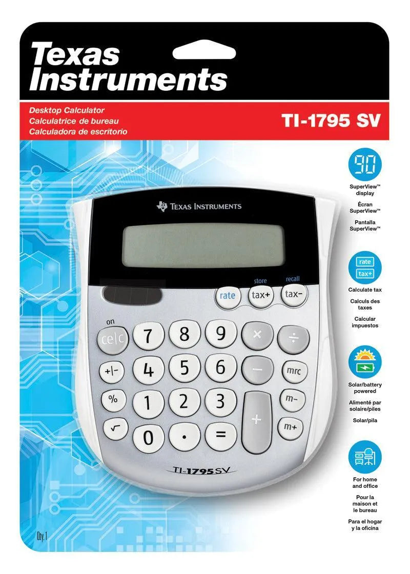 Texas Instruments TI-1795 SV Basic Calculator — Underwood Distributing Co.