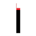 Side view of Texas Instruments TI-1795 SV basic calculator, black and red, Underwood Distributing Co.