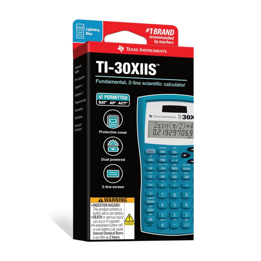 TI-30XIIS Scientific Calculator - Blue - Underwood Distributing Co.