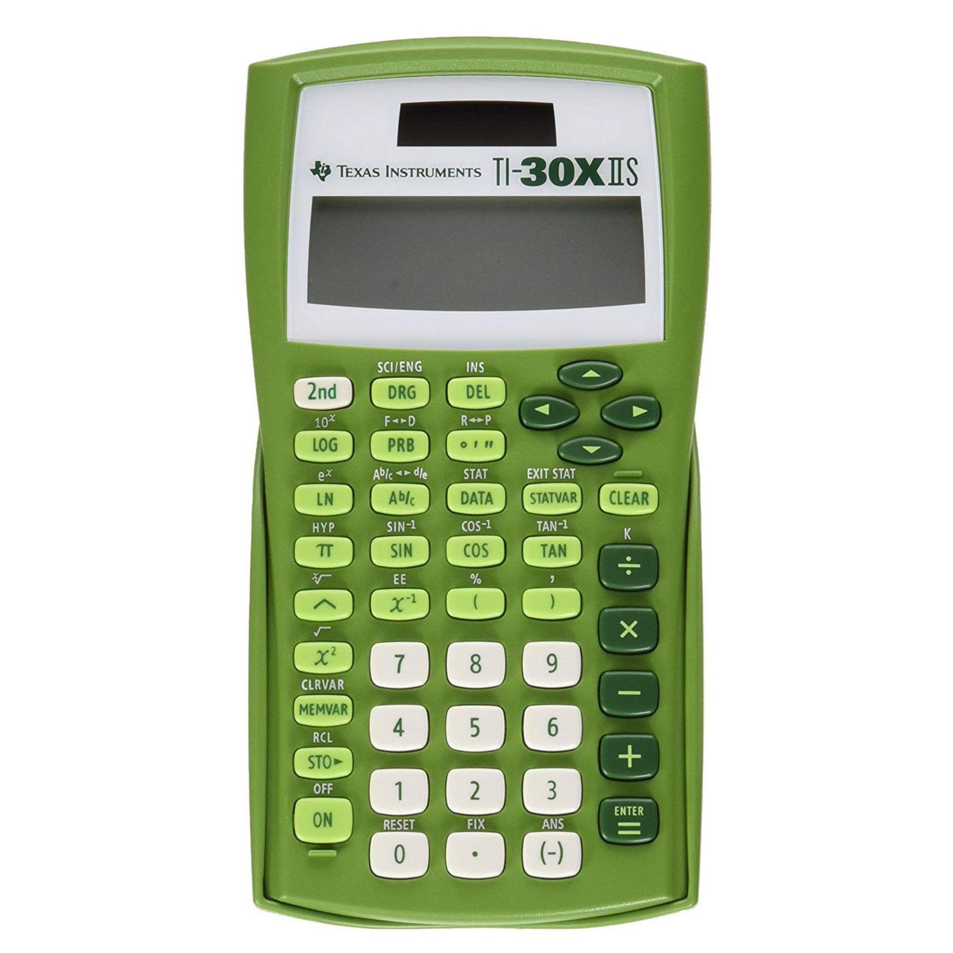TI-30XIIS Scientific Calculator - Lime Green - Underwood Distributing Co.