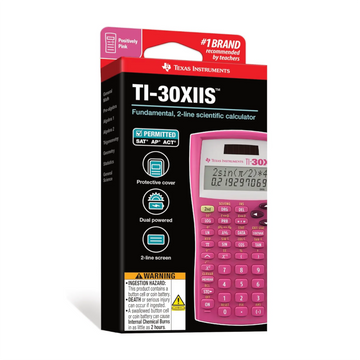 Texas Instruments TI-30XIIS pink scientific calculator in retail packaging from Underwood Distributing Co.