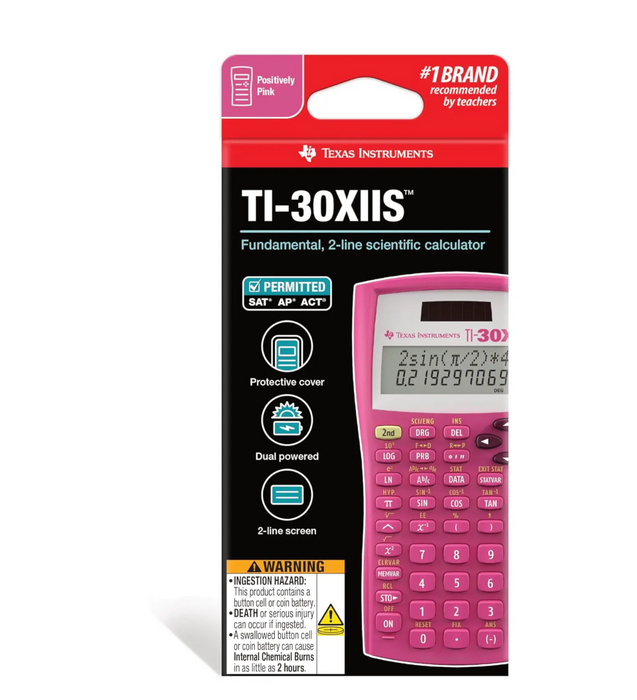 TI-30XIIS Scientific Calculator - Pink - Underwood Distributing Co.