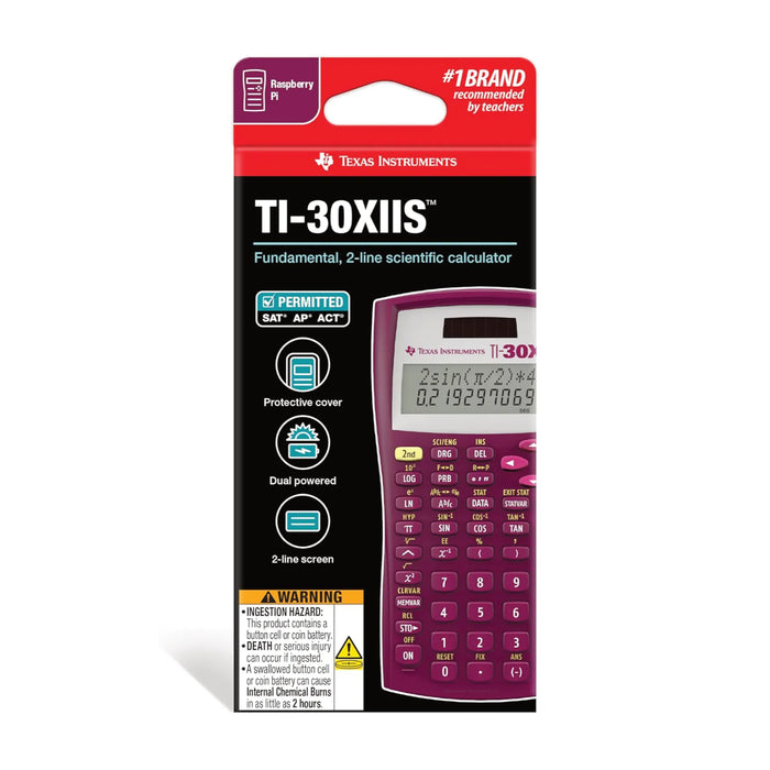 TI-30XIIS Scientific Calculator - Raspberry - Underwood Distributing Co.