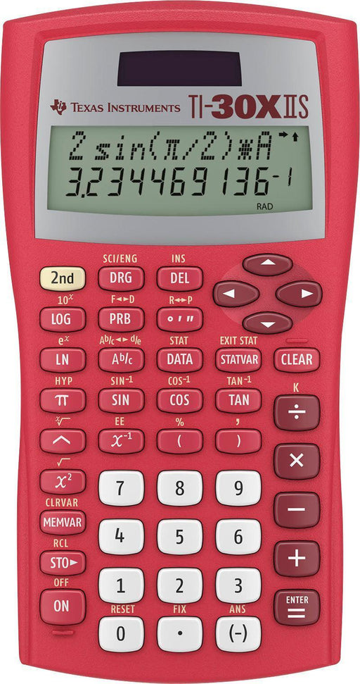 TI-30XIIS Scientific Calculator - Red - Underwood Distributing Co.