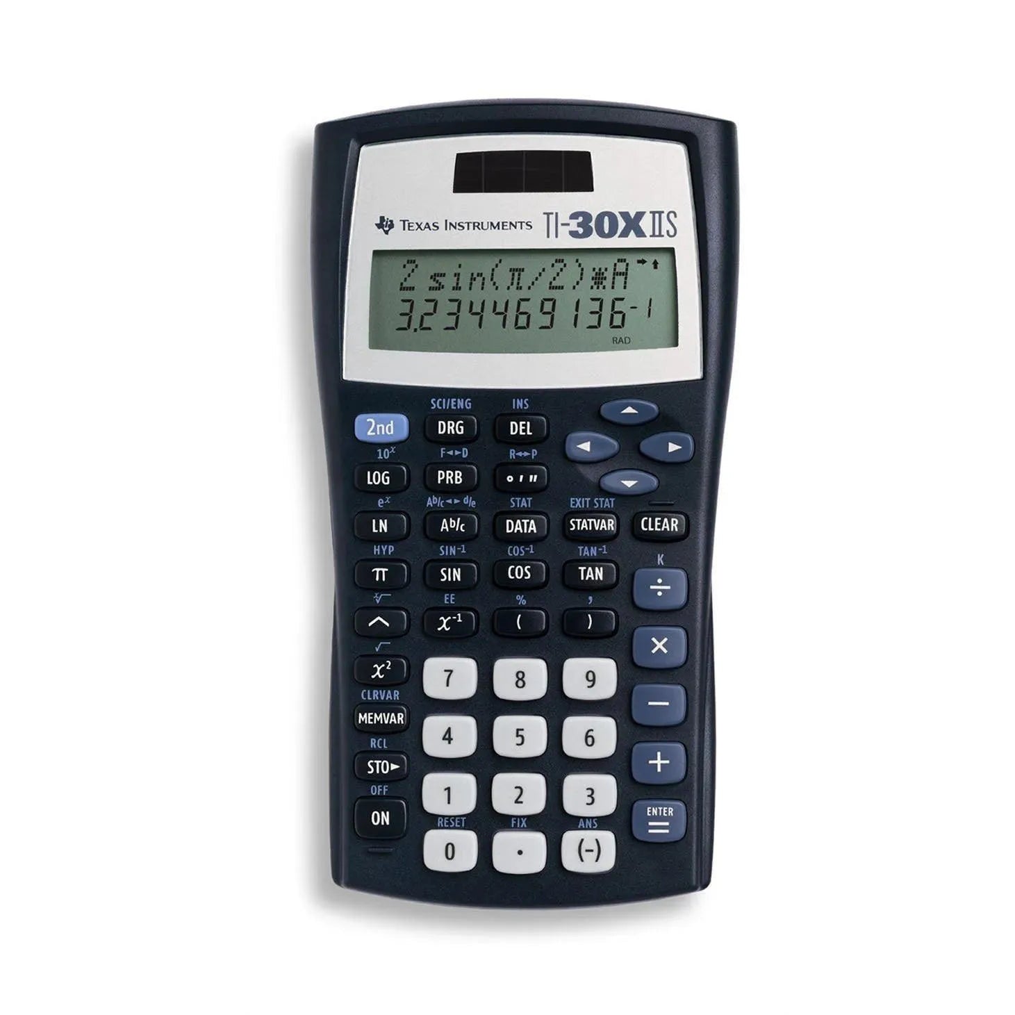 Texas Instruments TI-30XIIS scientific calculator with display on, offered by Underwood Distributing Co.