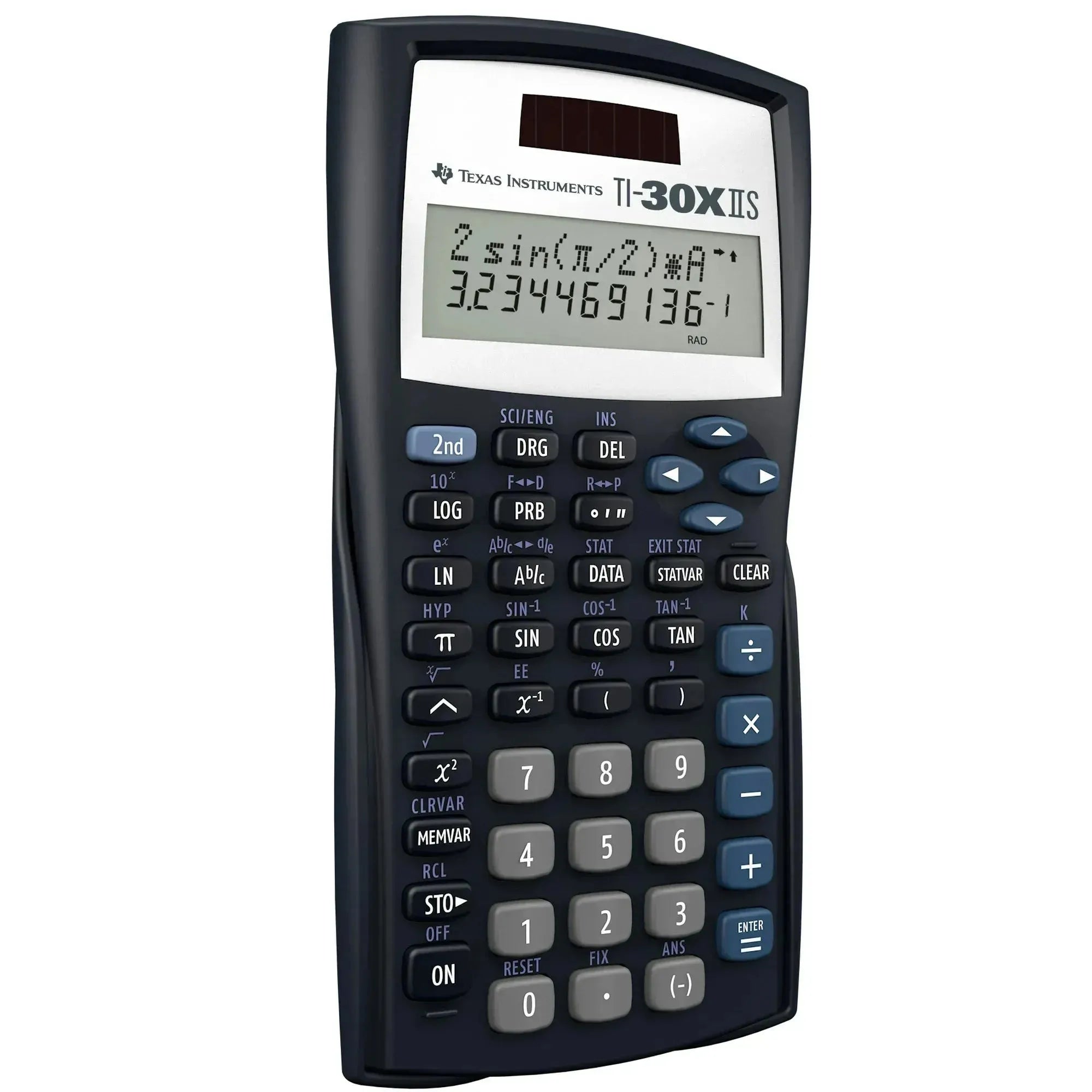 Texas Instruments TI-30XIIS scientific calculator with solar panel, from Underwood Distributing Co.