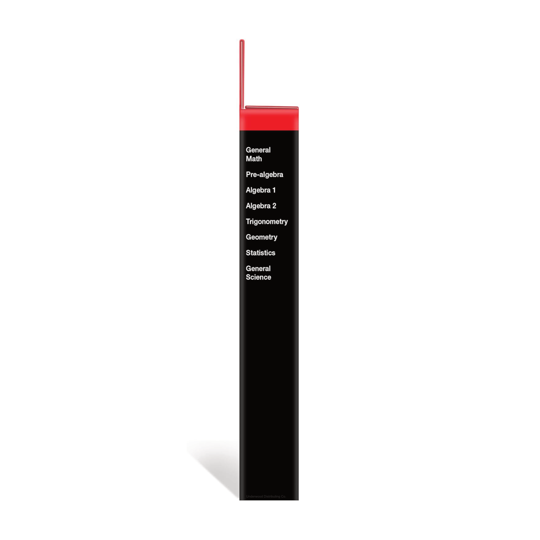 Side view of packaged TI-30XIIS scientific calculator, showing subjects covered, from Underwood Distributing Co.