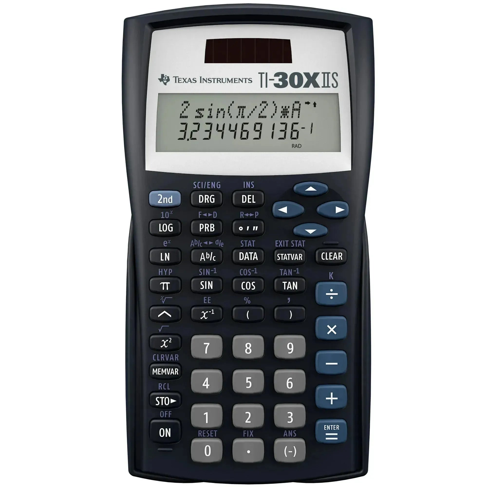 Texas Instruments TI-30XIIS scientific calculator with LCD screen, offered by Underwood Distributing Co.