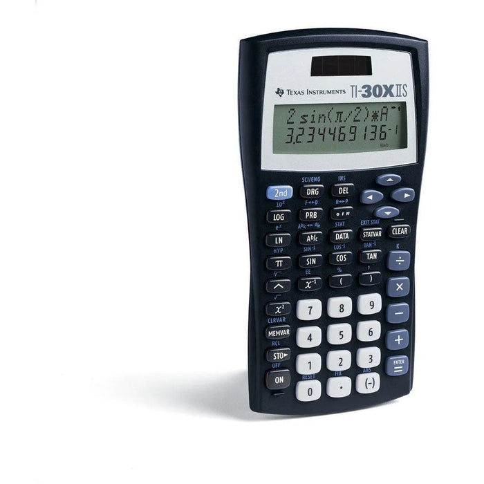 Texas Instruments TI-30XIIS scientific calculator with display on, offered by Underwood Distributing Co.