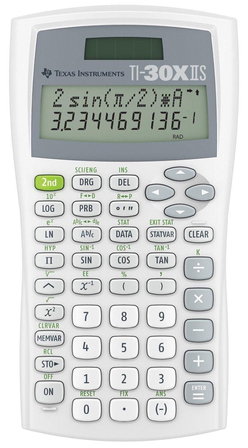 TI-30XIIS Scientific Calculator - White - Underwood Distributing Co.