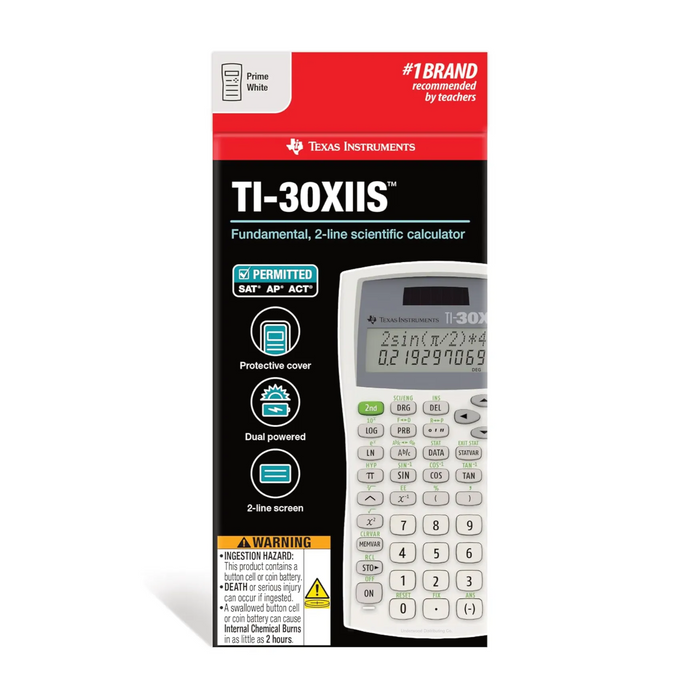 TI-30XIIS Scientific Calculator - White - Underwood Distributing Co.