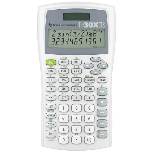 Texas Instruments TI-30XIIS scientific calculator in white from Underwood Distributing Co.