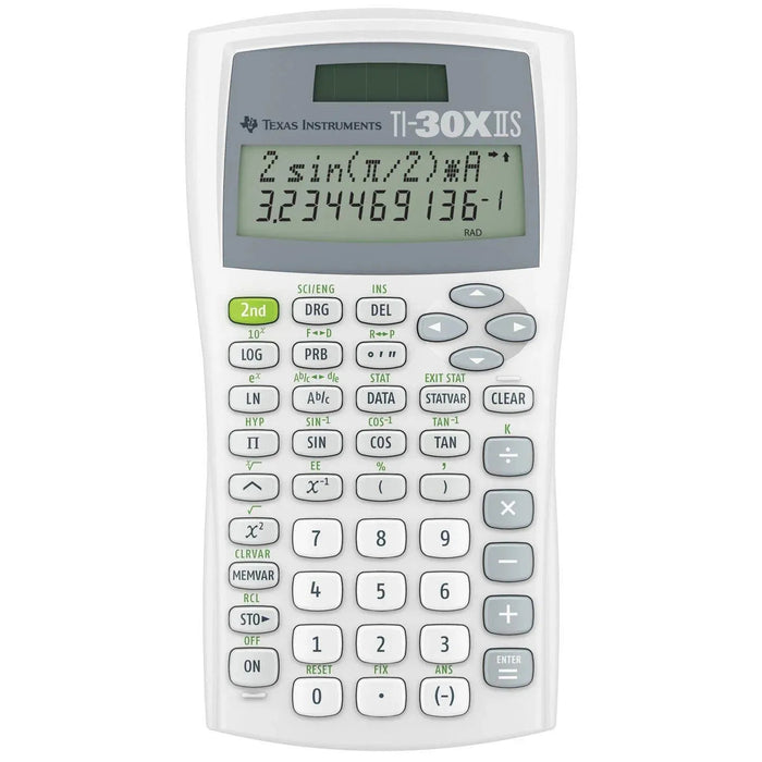 Texas Instruments TI-30XIIS scientific calculator in white from Underwood Distributing Co.
