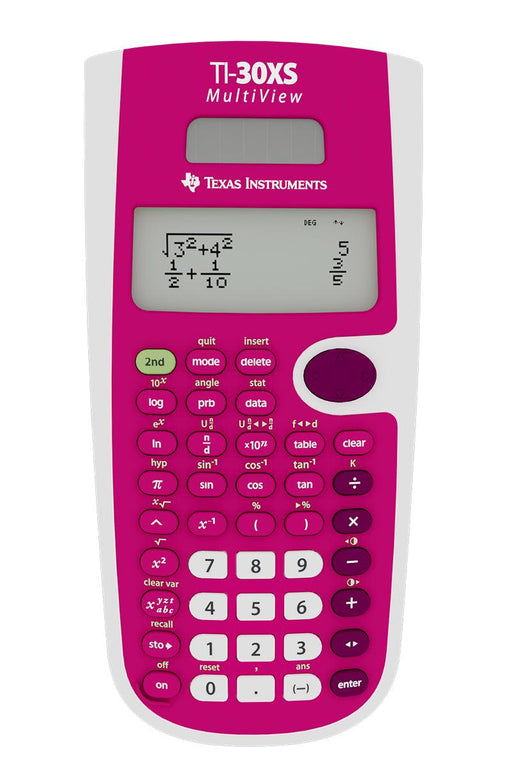 TI-30XS MultiView Scientific Calculator - Pink - Underwood Distributing Co.