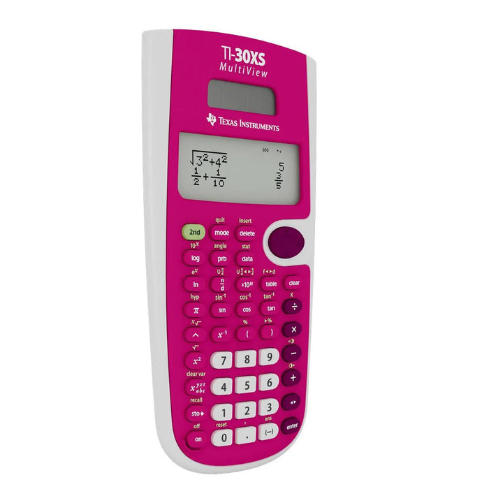TI-30XS MultiView Scientific Calculator - Pink - Underwood Distributing Co.