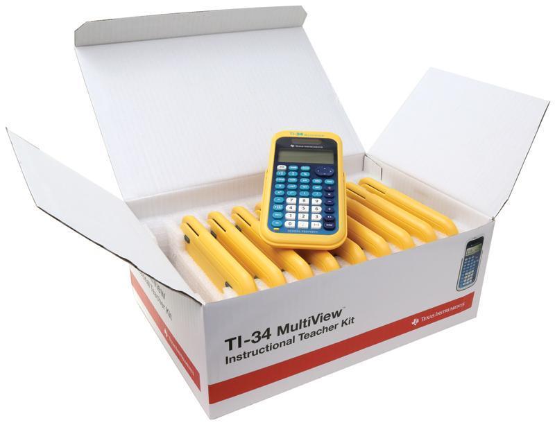 TI-34 MultiView Teacher's Pack of 10 - EZSpot Yellow - Underwood Distributing Co.