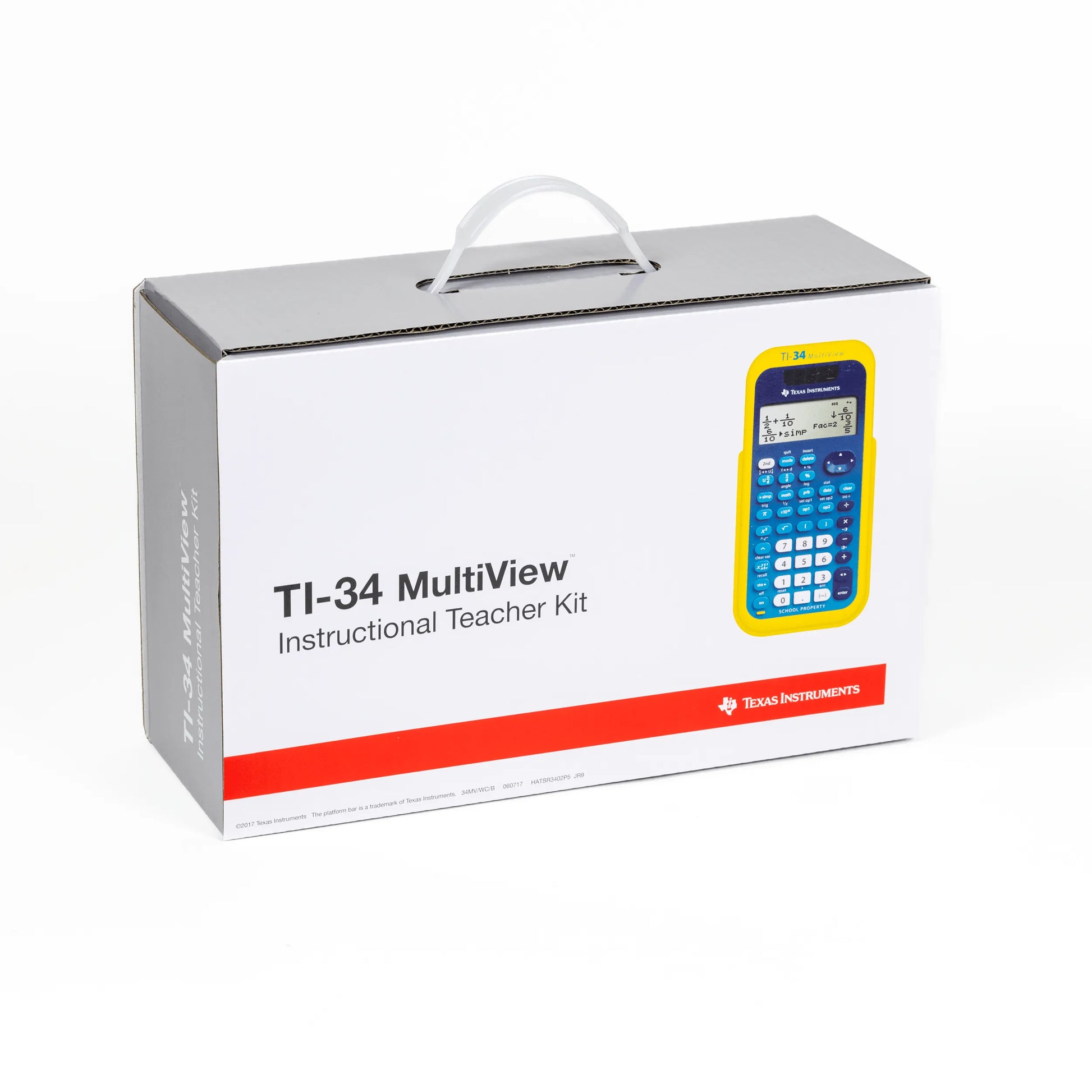 Texas Instruments TI-34 MultiView teacher kit box with calculator, sold by Underwood Distributing Co.