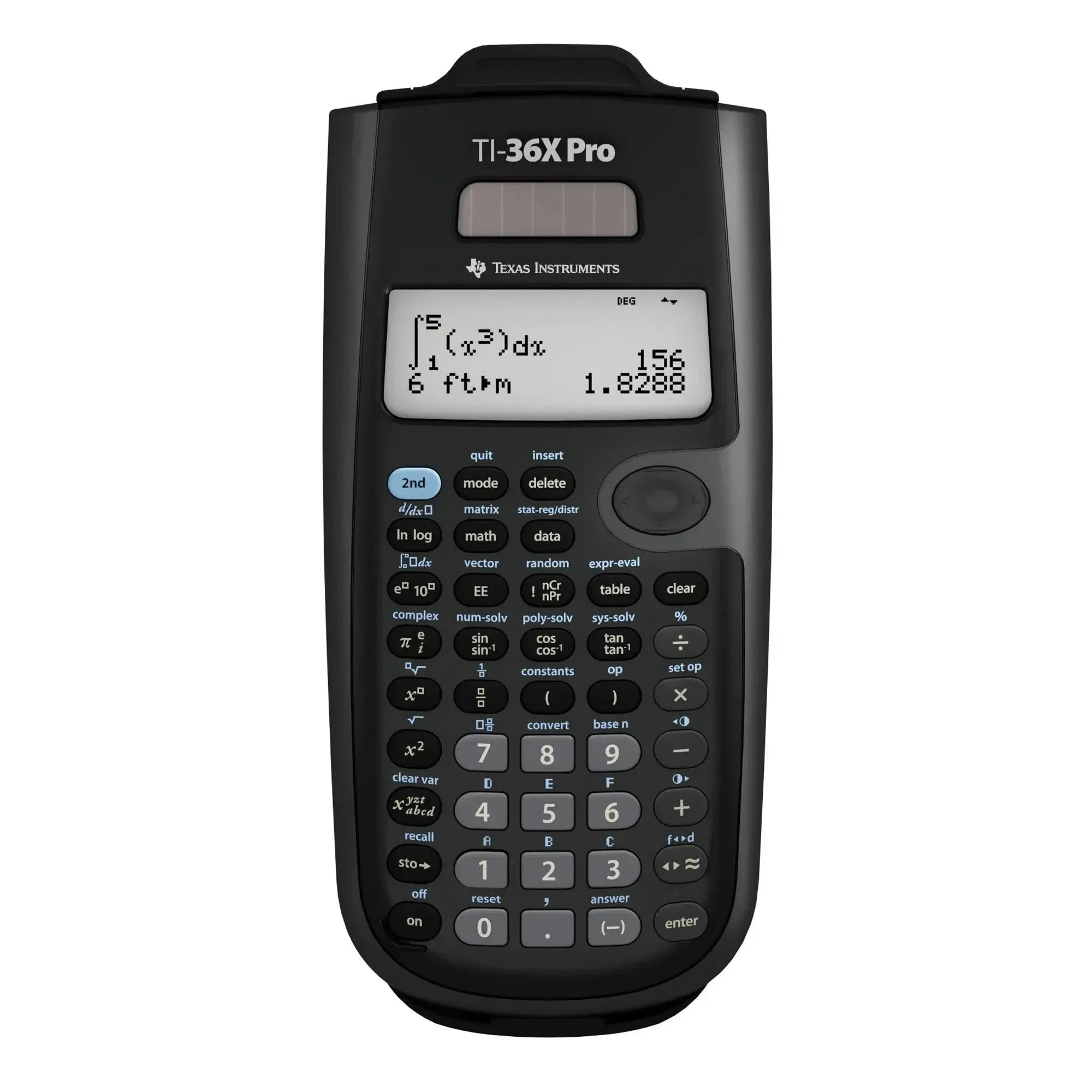 Texas Instruments TI-36X Pro scientific calculator with display, black, from Underwood Distributing Co.