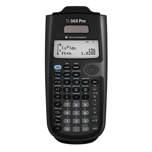 Texas Instruments TI-36X Pro scientific calculator, black, sold by Underwood Distributing Co.