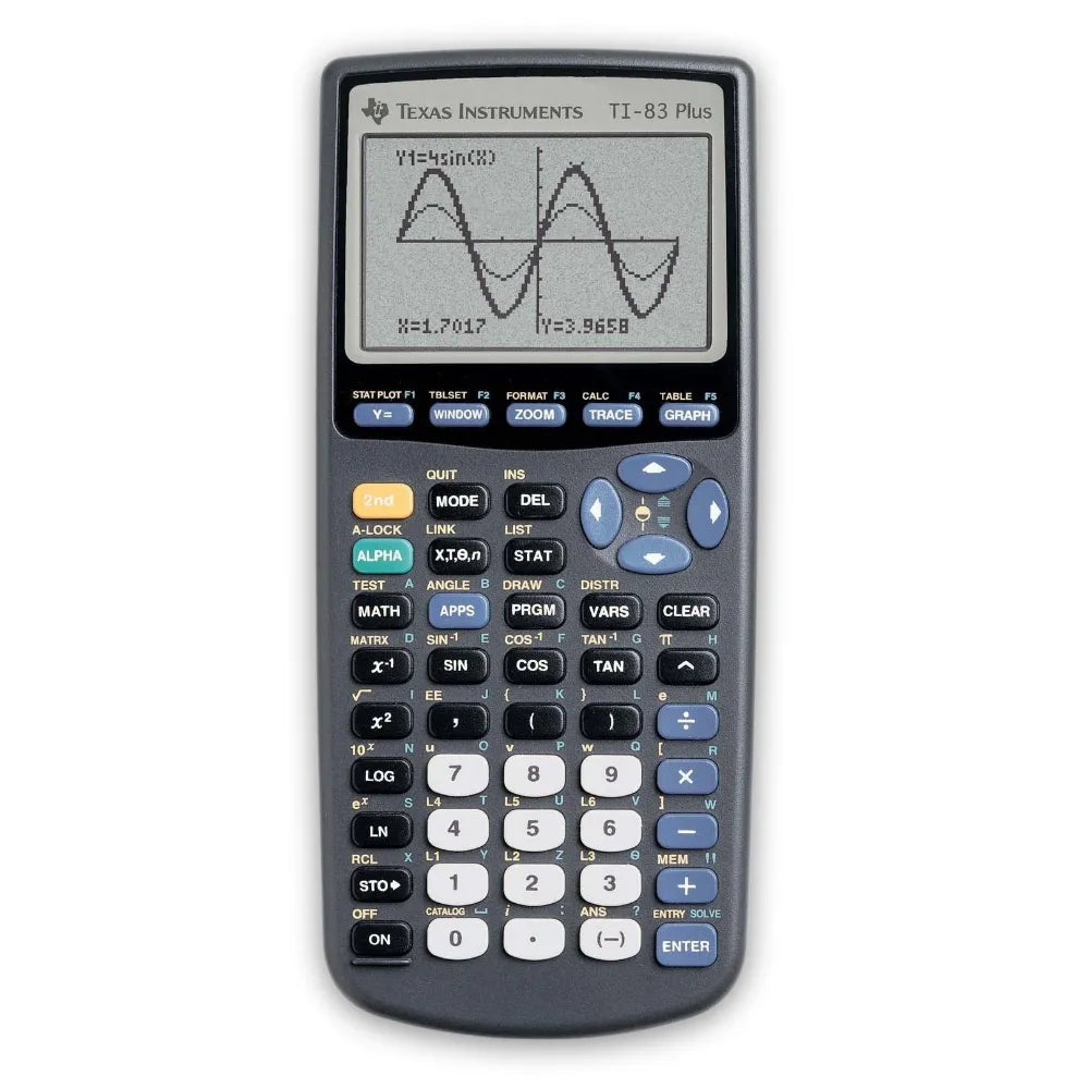 Texas Instruments TI-83 Plus graphing calculator with graph display, sold by Underwood Distributing Co.