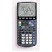 Texas Instruments TI-83 Plus graphing calculator displaying a sine graph, sold by Underwood Distributing Co.