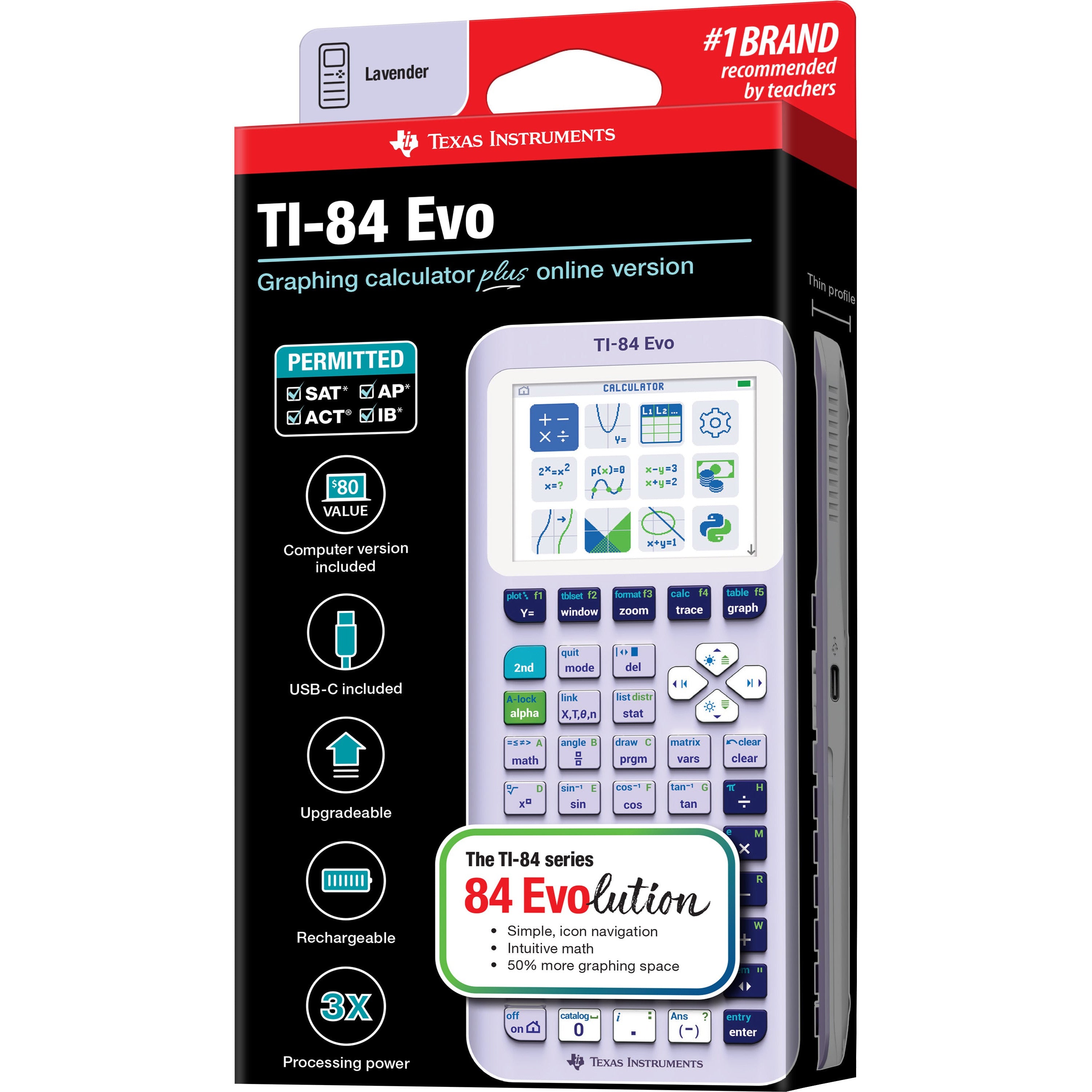 TI-84 Evo Graphing Calculator - Lavender – Underwood Distributing Co.