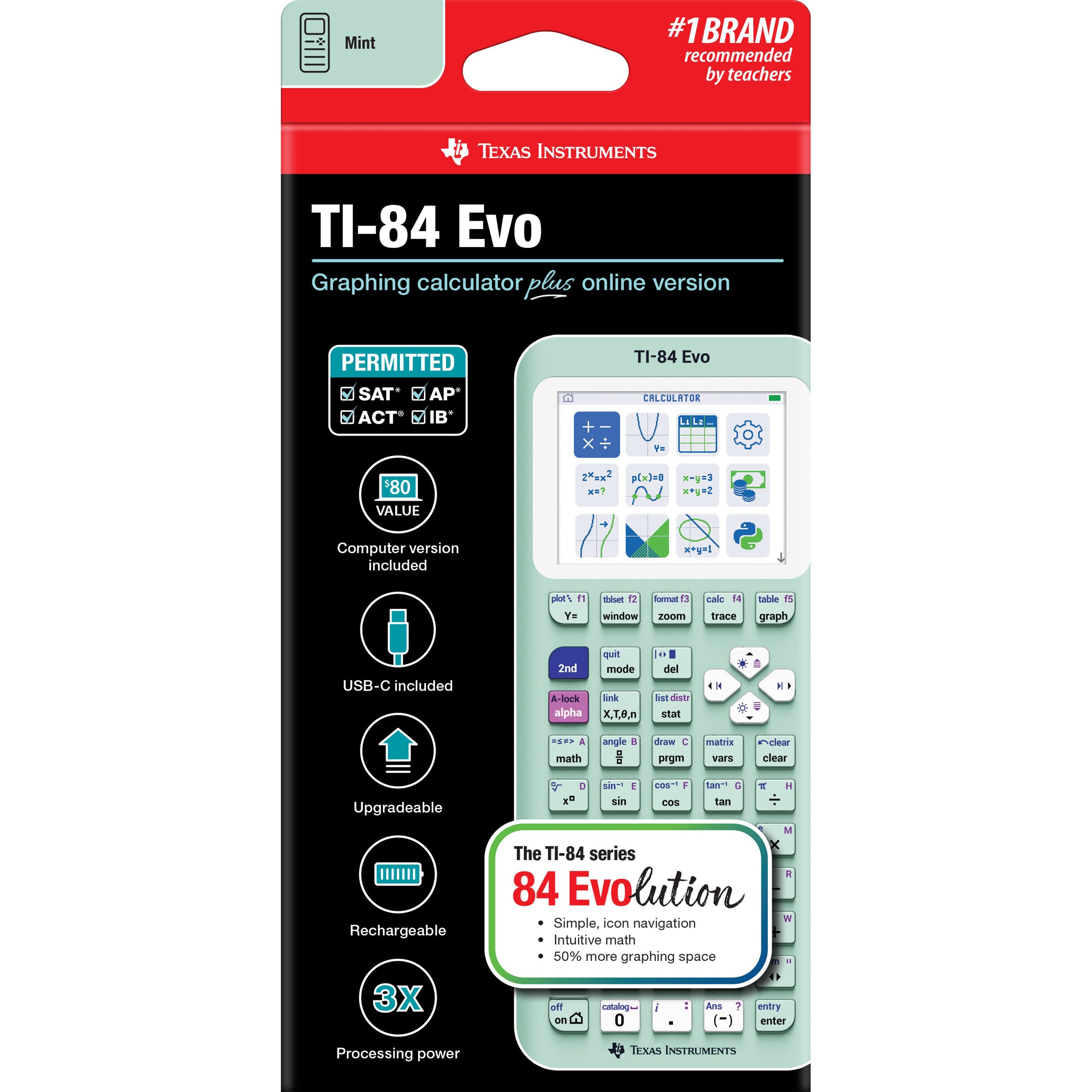 TI-84 Evo Graphing Calculator - Mint – Underwood Distributing Co.