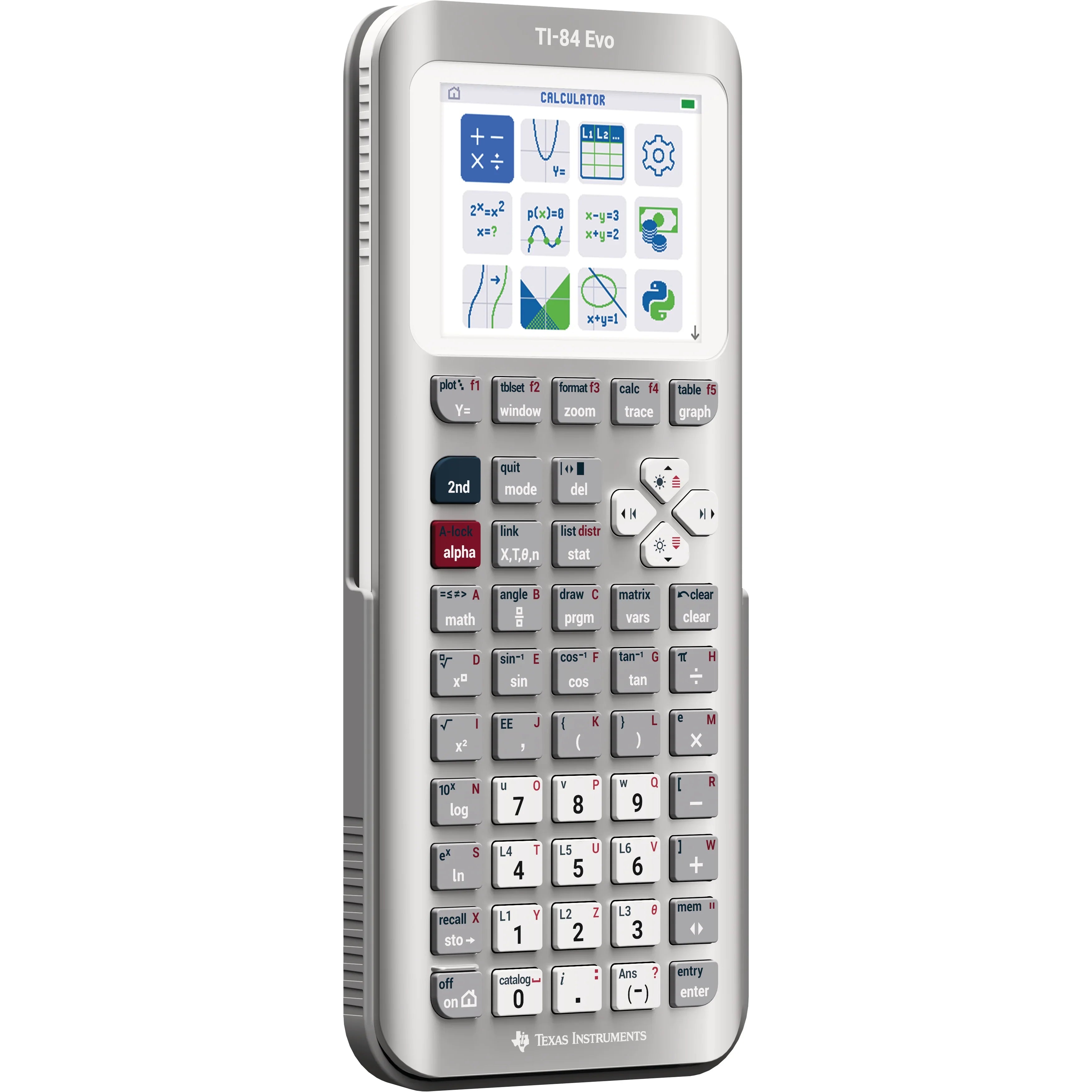 TI-84 Evo Graphing Calculator - Silver (Metallic) - Underwood Distributing Co.