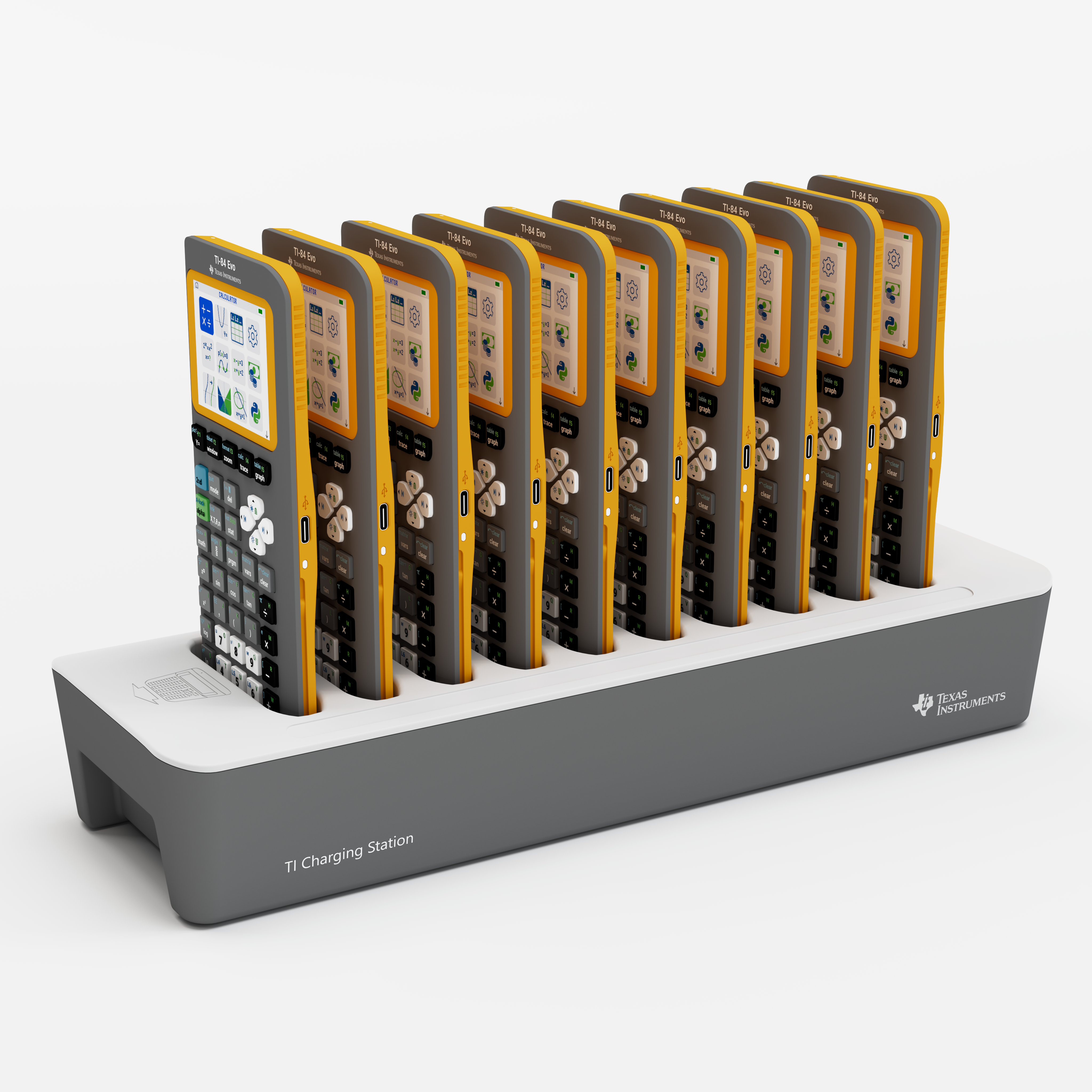 TI-84 Evo Graphing Calculator - Teacher's Pack of 10 (EZ-Spot) - Underwood Distributing Co.